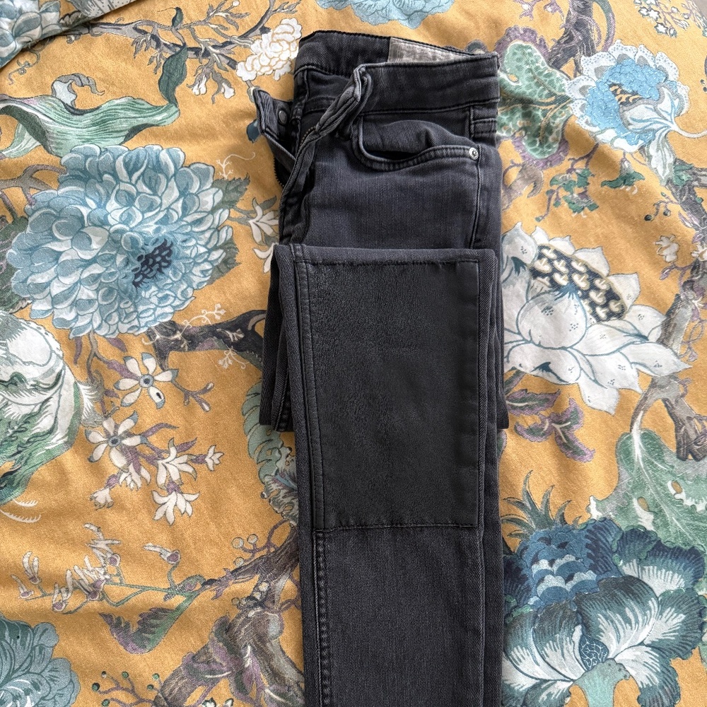 AllSaints Jeans with Leather knee patches